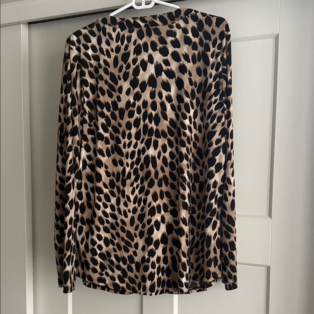 INC International Concepts Animal Print Blouse - Picture 5 of 6